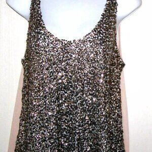 Decree Gold Sequin Tank Top